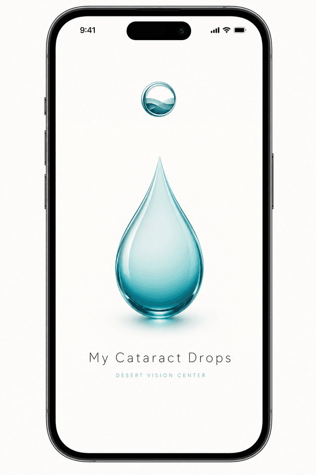 My Cataract Drops app icon and splash screen