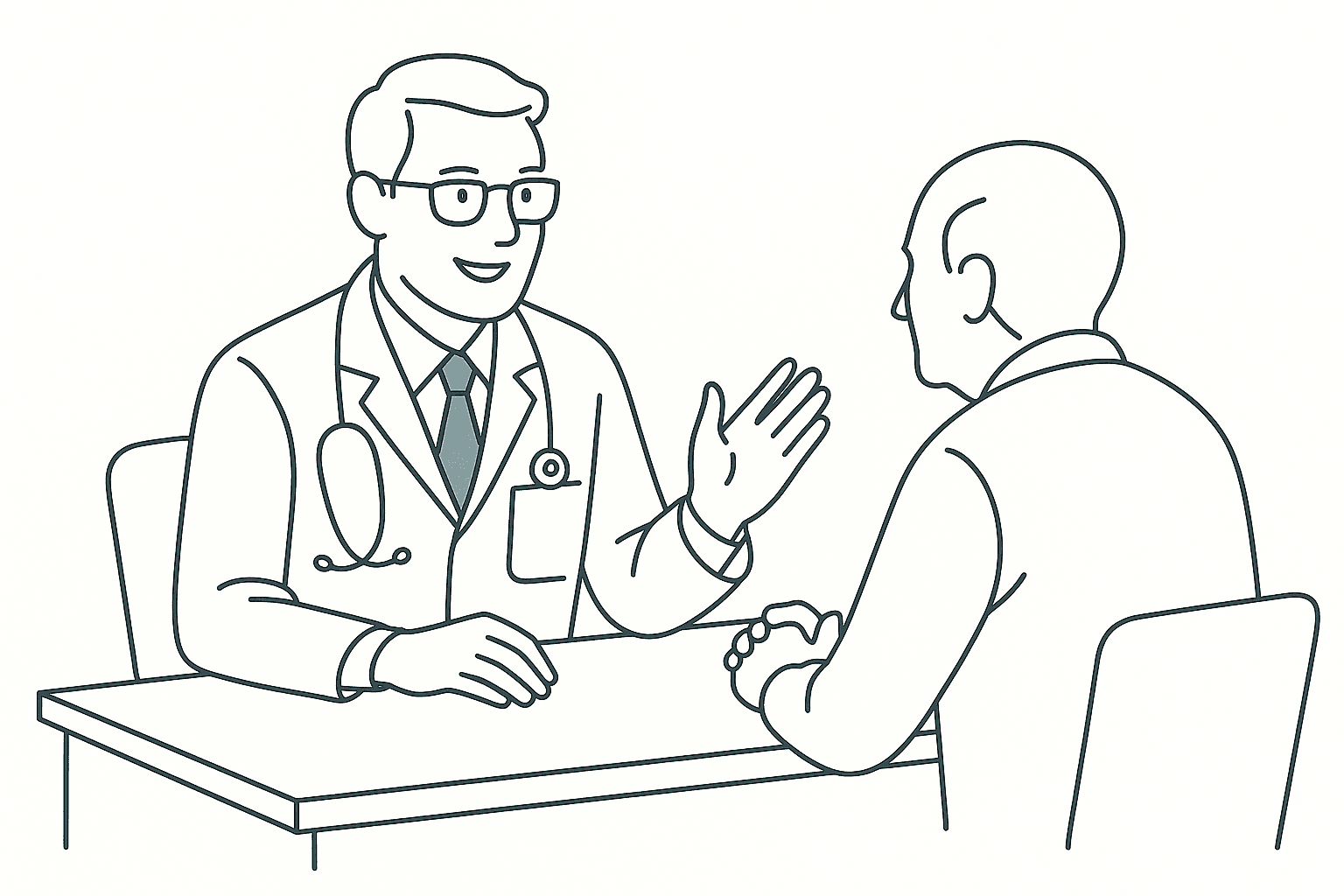 Doctor and patient consultation about cataract surgery options
