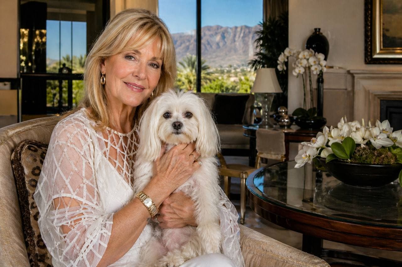 Woman enjoying her Coachella Valley home with mountain views