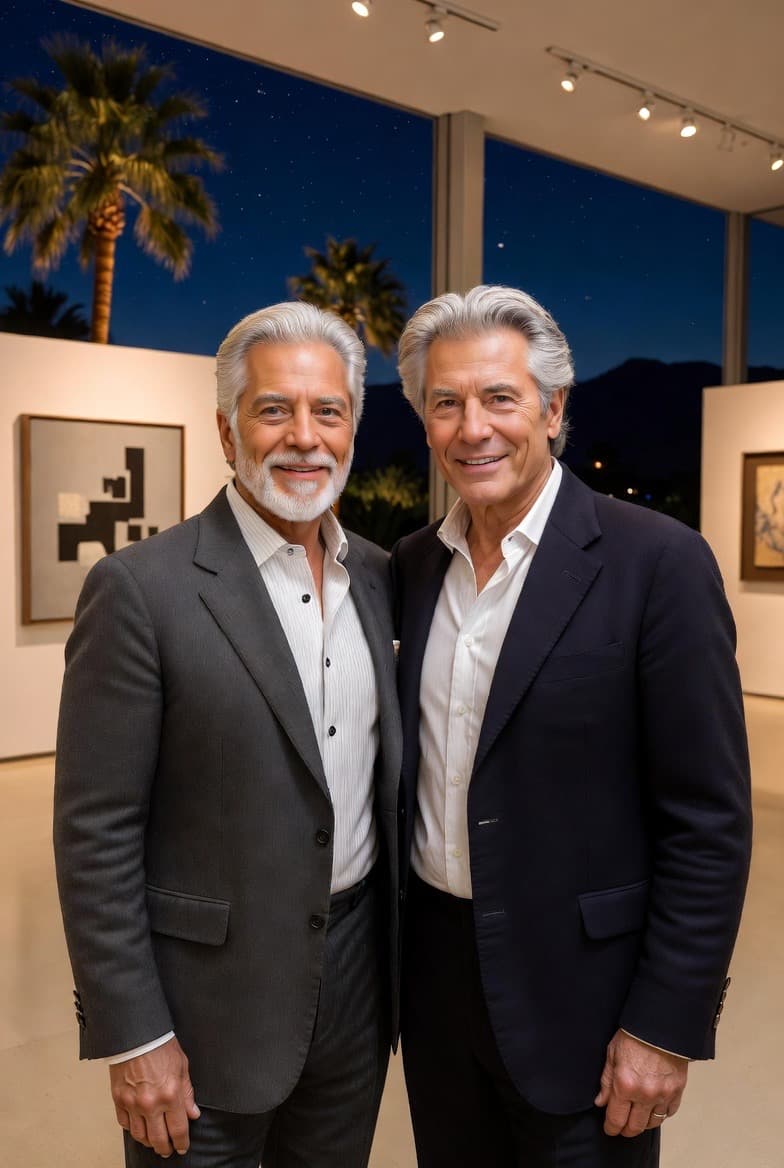 Two men in a bright indoor space - staying informed about how medications affect eye surgery