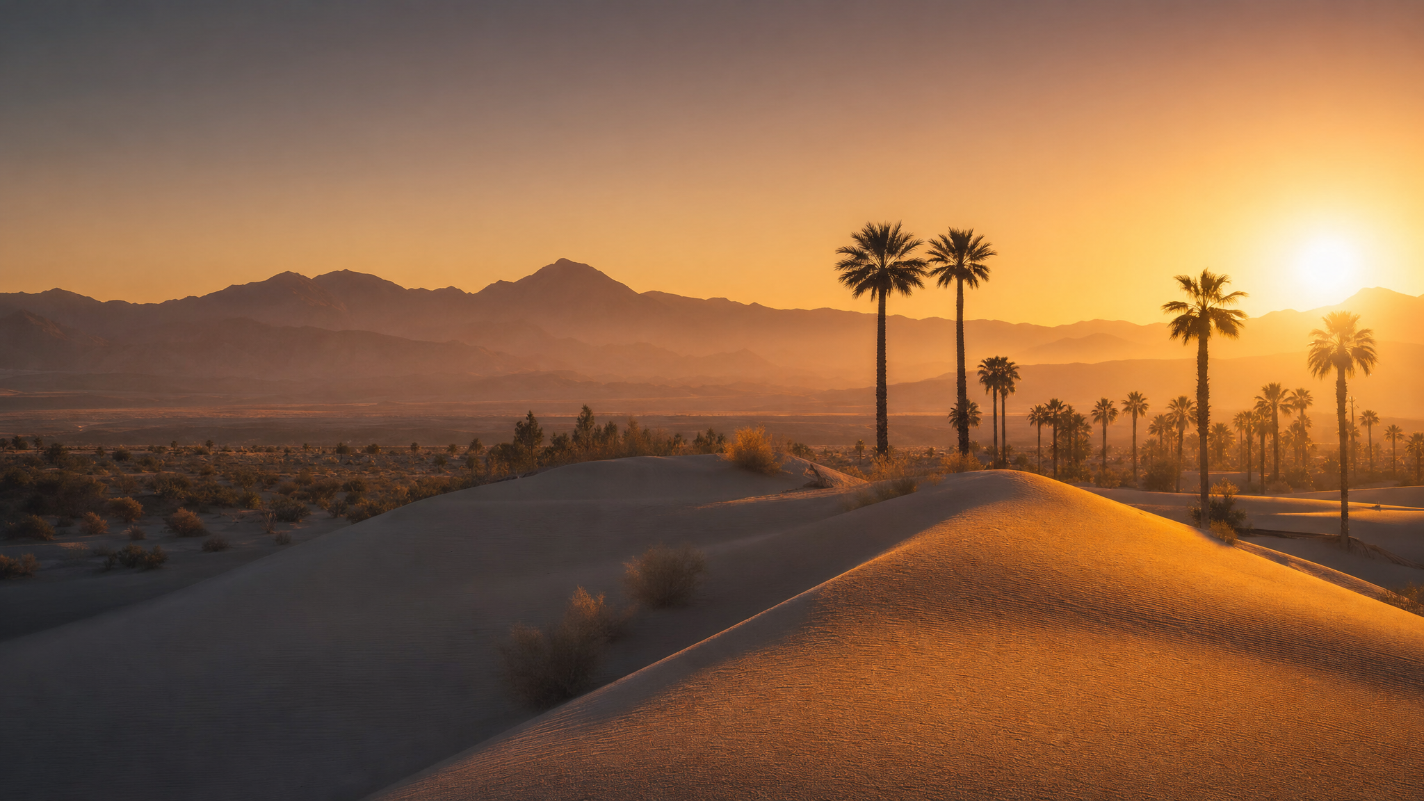 Desert landscape along the I-10 corridor between Blythe and the Coachella Valley