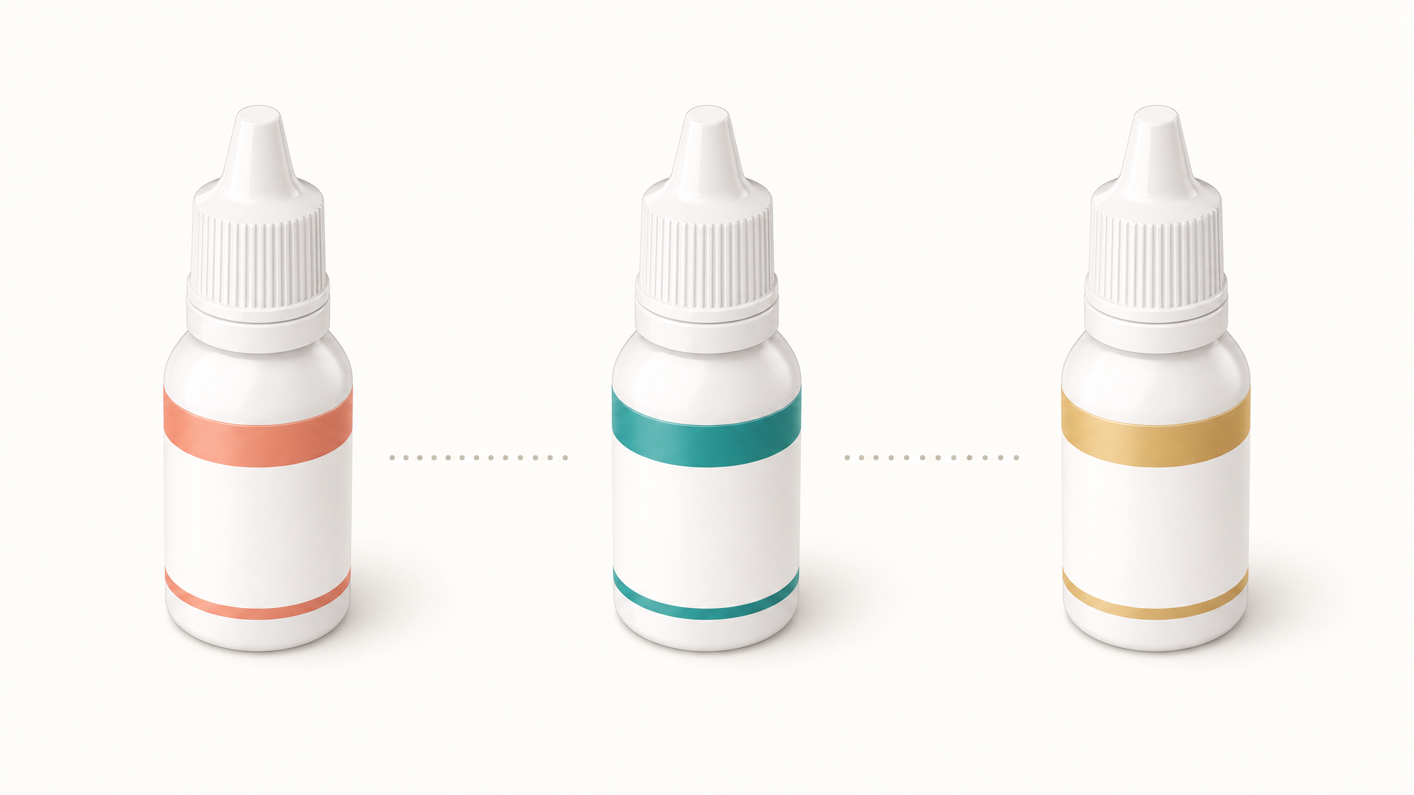 Illustration of post-operative eye drop bottles used after cataract surgery
