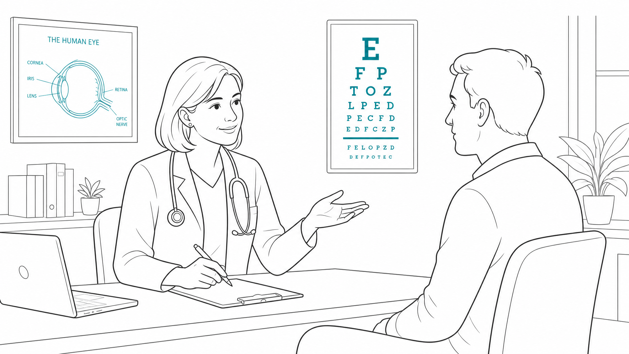 Doctor conducting a thorough independent evaluation during a second opinion consultation